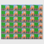 Papier Cadeau Camion orange dump (Plat)