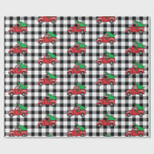 Papier Cadeau Camion rouge | Noir | White Buffalo Check Motif Wr (Plat)