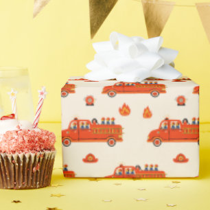 Papier Cadeau Camion rouge rétro