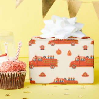 Papier Cadeau Camion rouge rétro