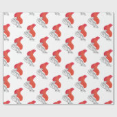 Papier Cadeau Camion Silhouette Main Rouge (Plat)