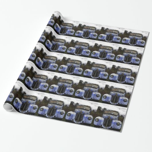 Papier Cadeau Camion vintage (Déroulé)