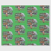 Papier Cadeau Camion vintage des années 50 Noël (Plat)