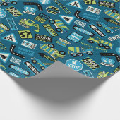 Papier Cadeau Camions de construction (Coin)