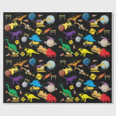 Papier Cadeau Camions de construction Astronaut Dinosaures dans  (Plat)