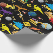 Papier Cadeau Camions de construction Astronaut Dinosaures dans  (Coin)