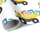 Papier Cadeau Camions de construction de camions ABC Dump (Coin rond)