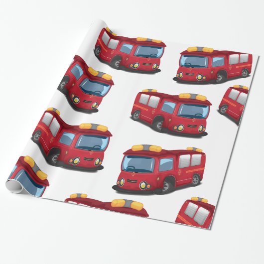 Papier Cadeau Camions de pompiers (Déroulé)