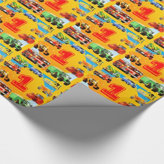 Papier Cadeau Camions faits sur commande de construction de ęr (Coin)