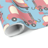 Papier Cadeau Camions rouges Pompiers Enfants Secourir Véhicules (Coin rond)