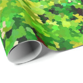 Papier Cadeau Camo à feuillage persistant (Coin rond)
