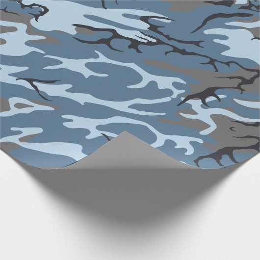 Papier Cadeau Camo bleu (Coin)