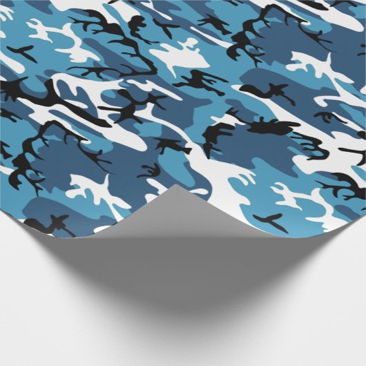 Papier Cadeau Camo bleu (Coin)