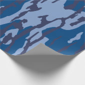 Papier Cadeau Camo bleu Motif militaire Camouflage bleu (Coin)