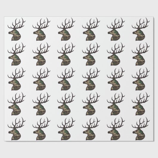 Papier Cadeau Camo Buck (Plat)