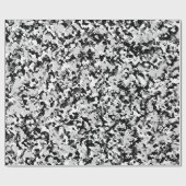 Papier Cadeau Camo Camouflage Gris Blanc Arctique Party (Plat)