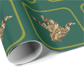 Papier Cadeau Camo Canard en vol Wrapper Papier (Coin rond)