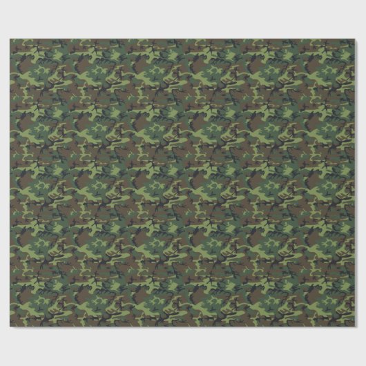 Papier Cadeau Camo de l'armée (Plat)