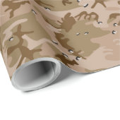 Papier Cadeau Camo du désert (Coin rond)