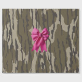 Papier Cadeau Camo Filles Camo Pink Ribbon Bow Bottomland Camo (Plat)