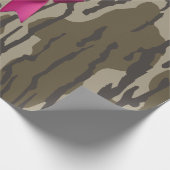 Papier Cadeau Camo Filles Camo Pink Ribbon Bow Bottomland Camo (Coin)