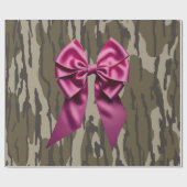 Papier Cadeau Camo Filles Camo Pink Ribbon Bow Bottomland Camo (Plat)