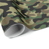 Papier Cadeau Camo forêt (Coin rond)