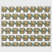 Papier Cadeau Camo Ice Chest Avec Bière Joyeux Noël (Plat)