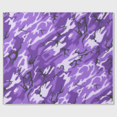 Papier Cadeau Camo mauve (Plat)