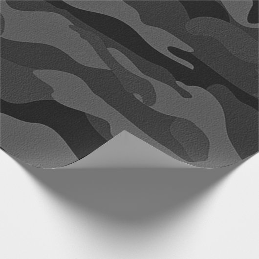 Papier Cadeau camo militaire nuit noire (Coin)