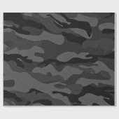 Papier Cadeau camo militaire sombre soirée (Plat)