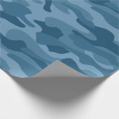 Papier Cadeau Camo Monocolore Bleu Acier (Coin)