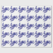 Papier Cadeau Camo Motoneige Bleu (Plat)