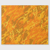 Papier Cadeau Camo orange (Plat)