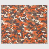 Papier Cadeau Camo orange et Brown (Plat)