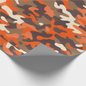 Papier Cadeau Camo orange et Brown (Coin)