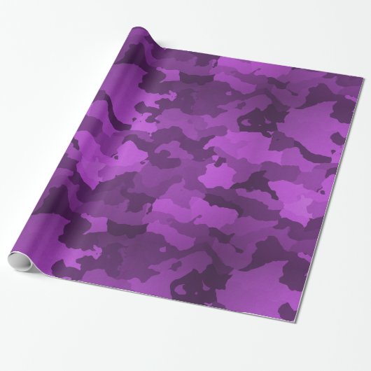 Papier Cadeau Camo pourpre (Déroulé)