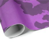 Papier Cadeau Camo pourpre (Coin rond)