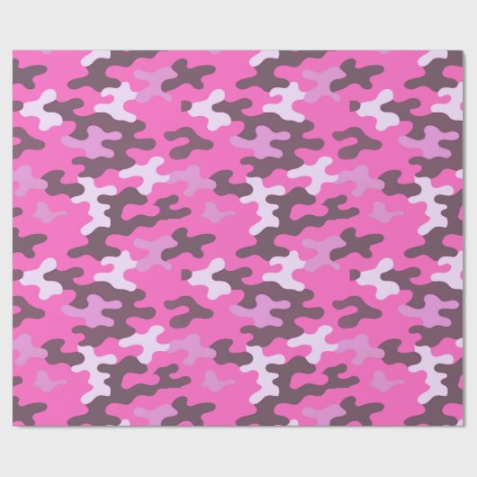 Papier Cadeau Camo Rose (Plat)