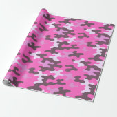 Papier Cadeau Camo Rose (Déroulé)