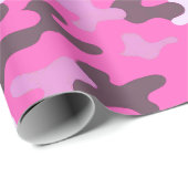 Papier Cadeau Camo Rose (Coin rond)