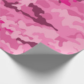 Papier Cadeau Camo rose Camouflage Girly Feminine tendance (Coin)