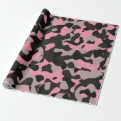 Papier Cadeau Camo rose et noir (Déroulé)
