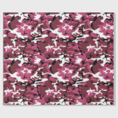 Papier Cadeau Camo rose fille (Plat)