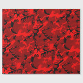 Papier Cadeau Camo rouge cool (Plat)