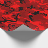 Papier Cadeau Camo rouge cool (Coin)