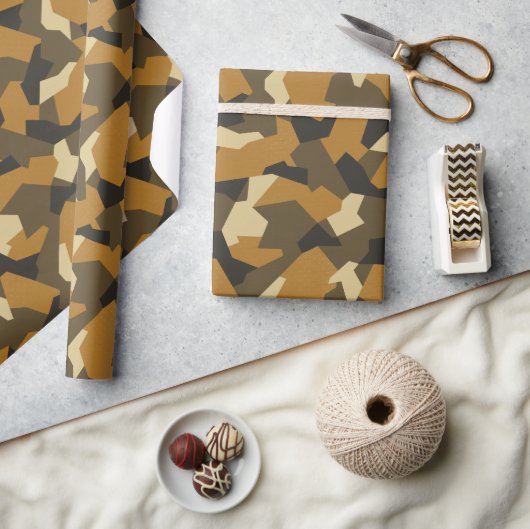 Papier Cadeau Camo Suédois Avancé Brown (Artisanat)