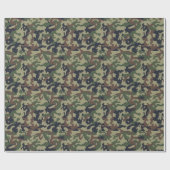 Papier Cadeau Camo sympa - Woodland Green (Plat)