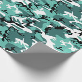 Papier Cadeau Camo turquoise (Coin)