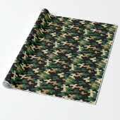 Papier Cadeau Camo Vert (Déroulé)